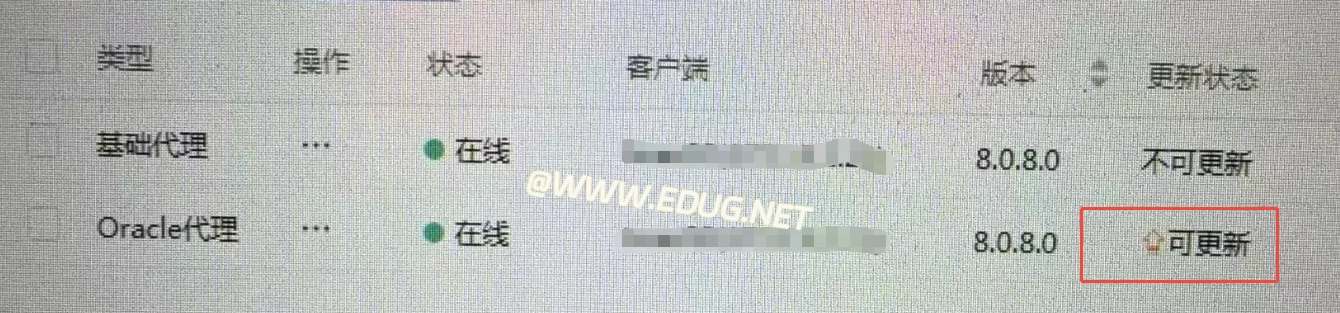 AnyBackup- Oracle 代理更新后还一直显示"可更新"